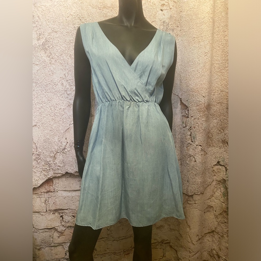 Meemeza Blue Tencel Dress with Pockets 🇨🇦